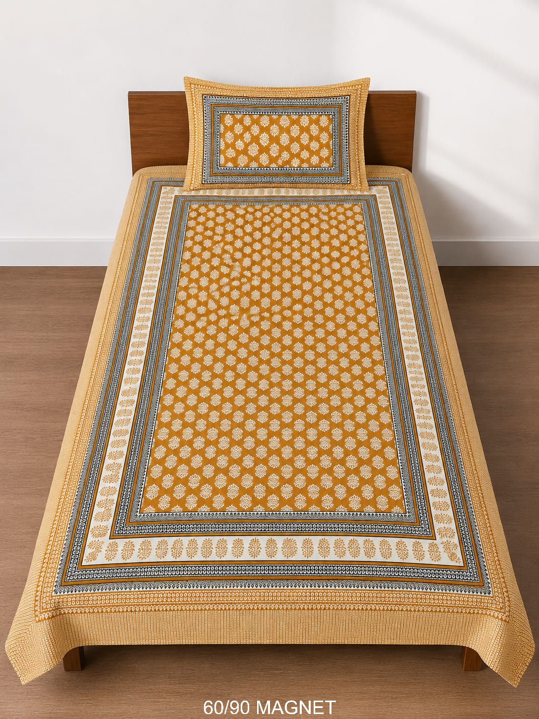 Cotton-Feel Viscose Blend Single Bedsheet with Pillow Cover