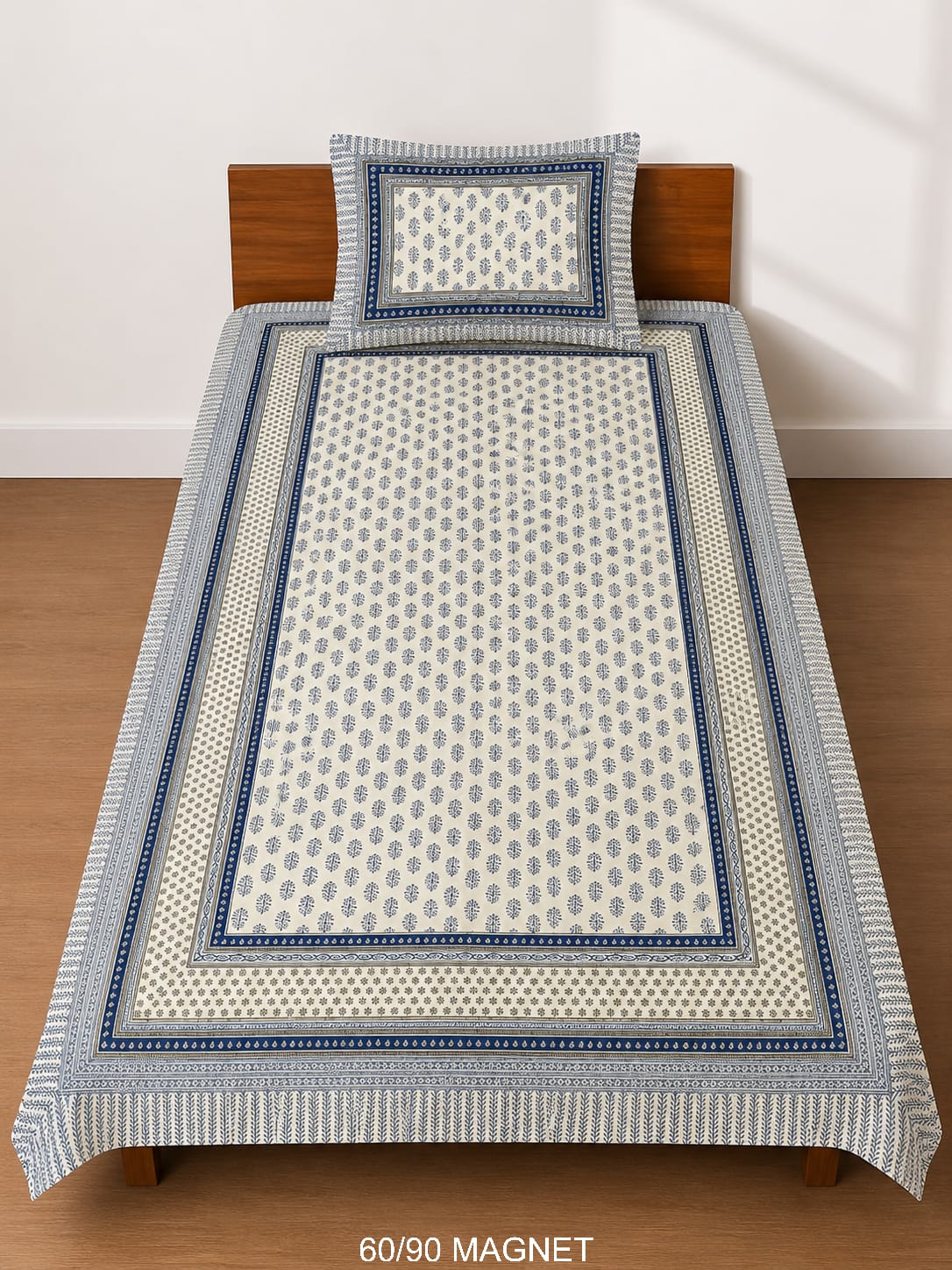 Cotton-Feel Viscose Blend Single Bedsheet with Pillow Cover