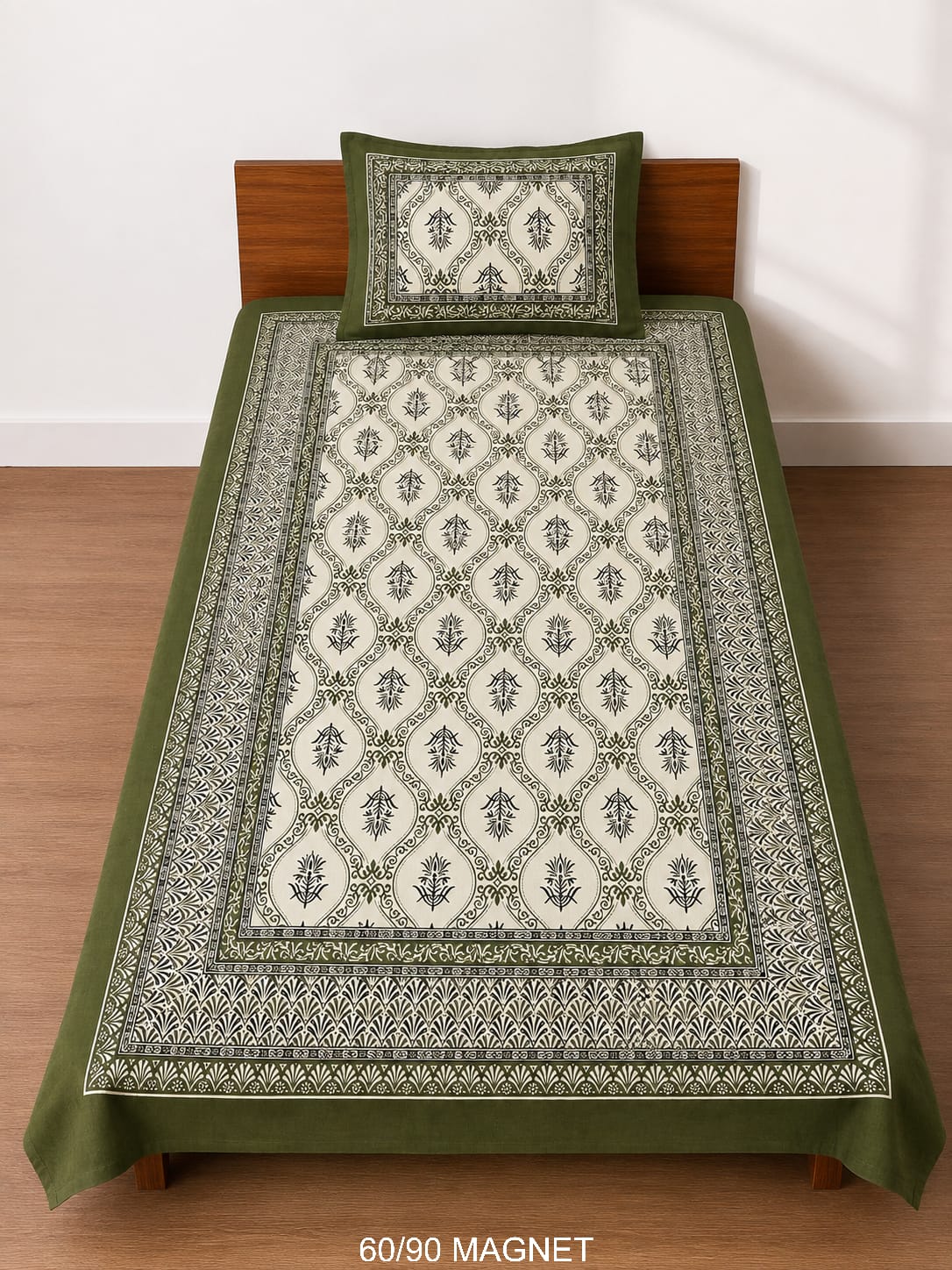 Cotton-Feel Viscose Blend Single Bedsheet with Pillow Cover
