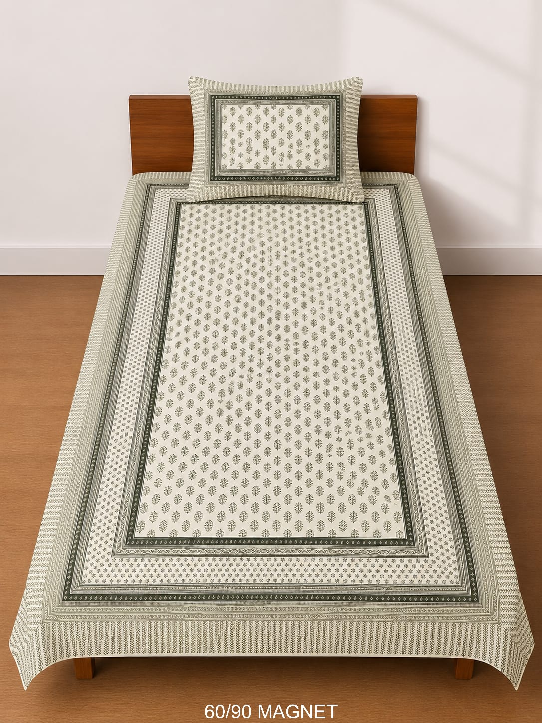 Cotton-Feel Viscose Blend Single Bedsheet with Pillow Cover