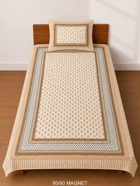 Cotton-Feel Viscose Blend Single Bedsheet with Pillow Cover