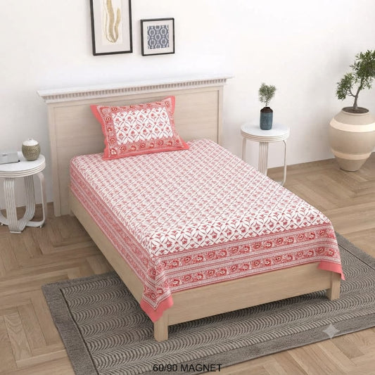 Cotton-Feel Viscose Blend Single Bedsheet with Pillow Cover