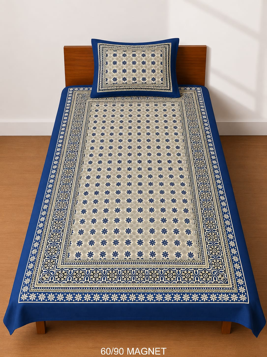 Cotton-Feel Viscose Blend Single Bedsheet with Pillow Cover