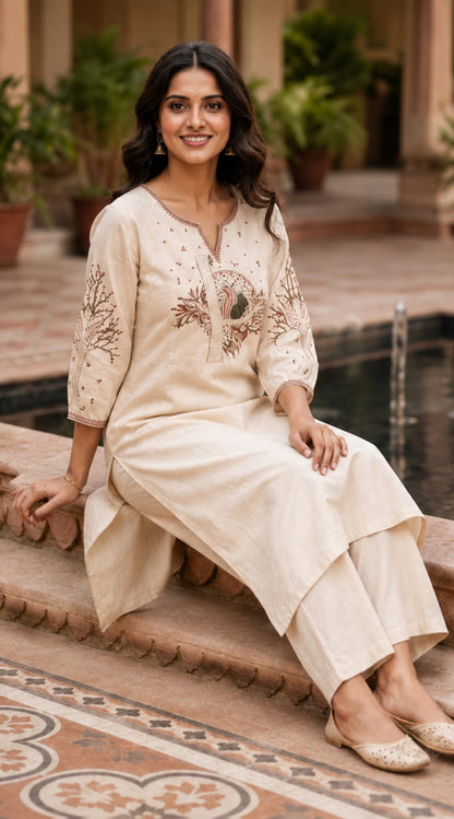 Cotton Flex Kurti Pant Set for Women