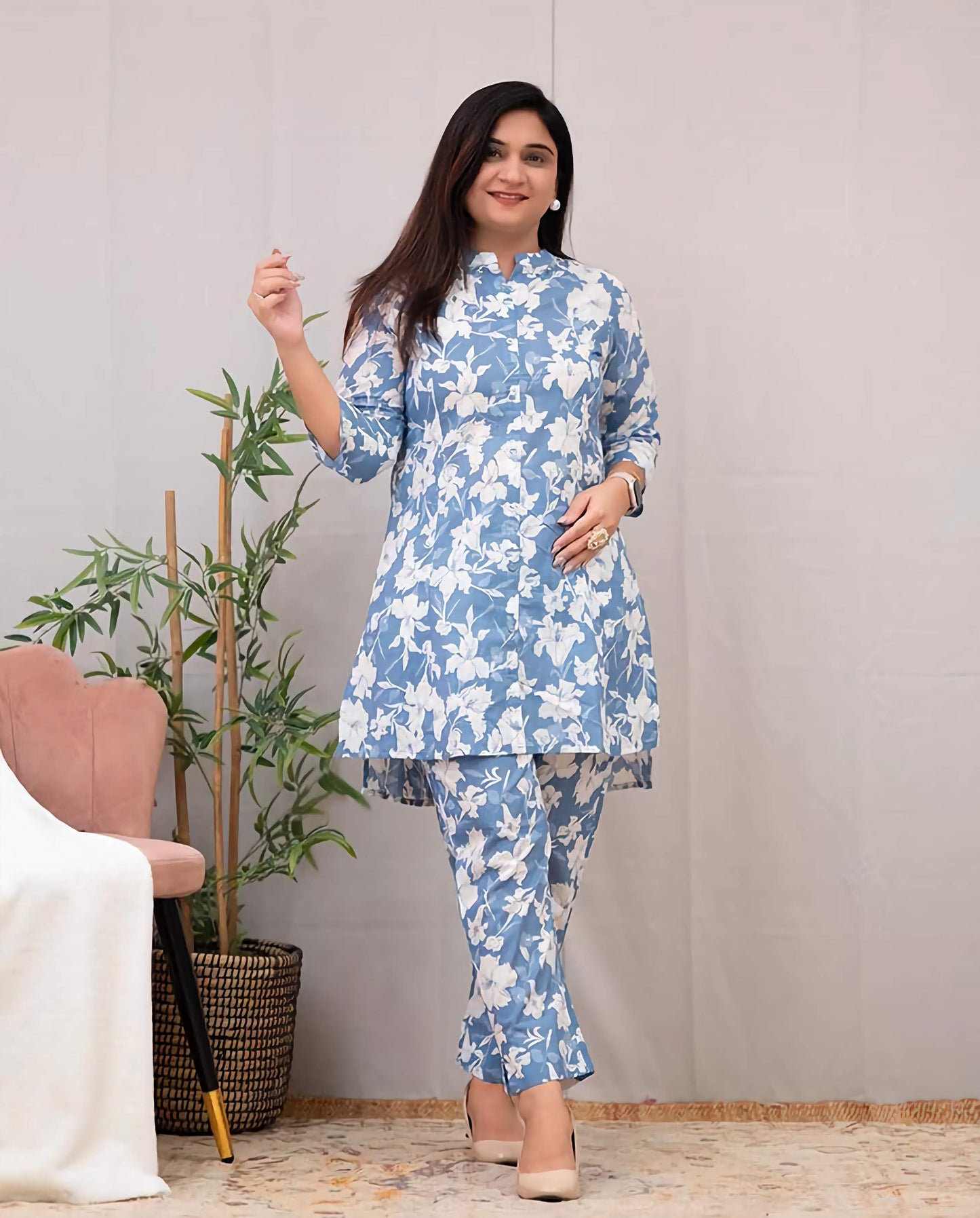 Cotton Kurta Set with Pant