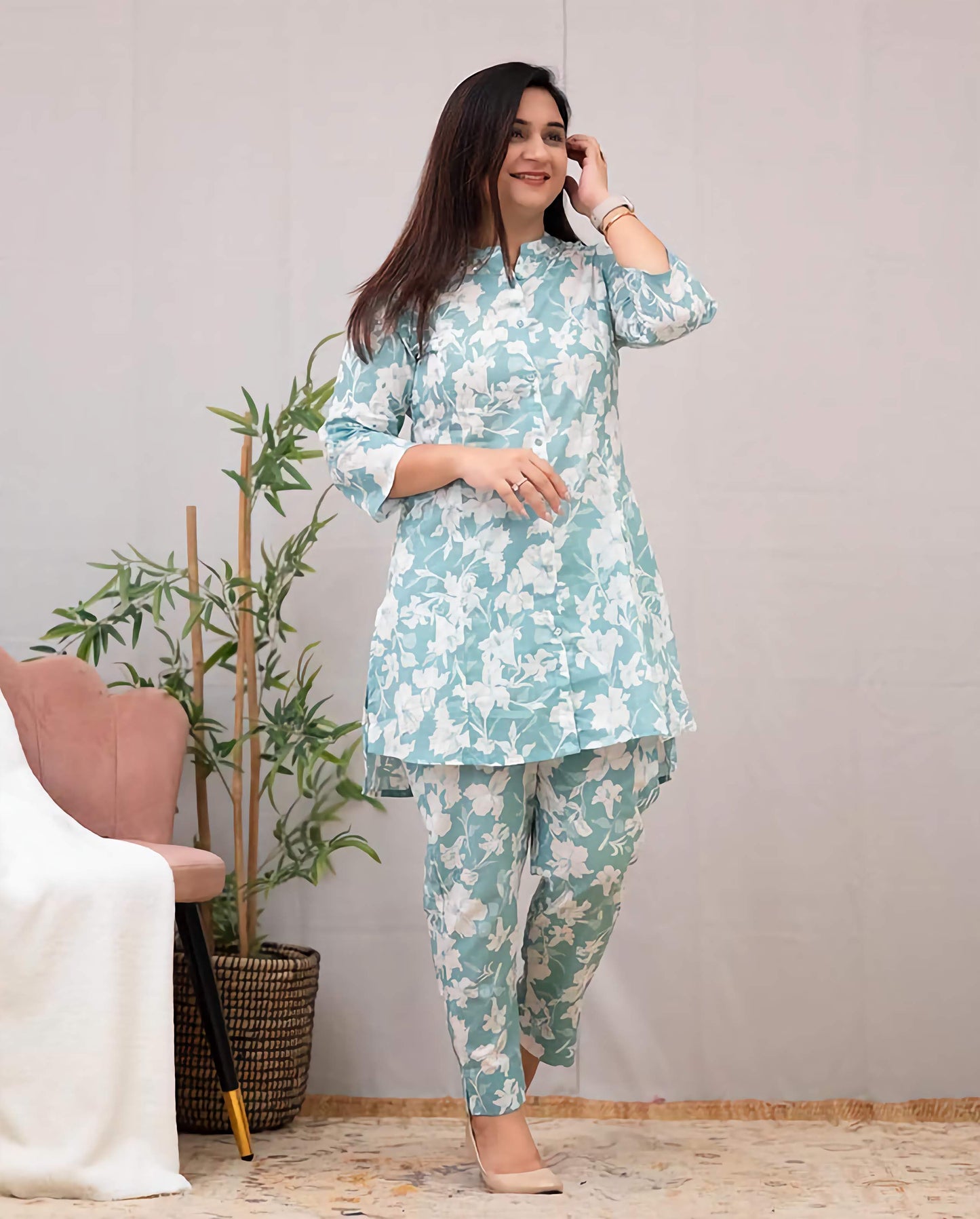 Cotton Kurta Set with Pant