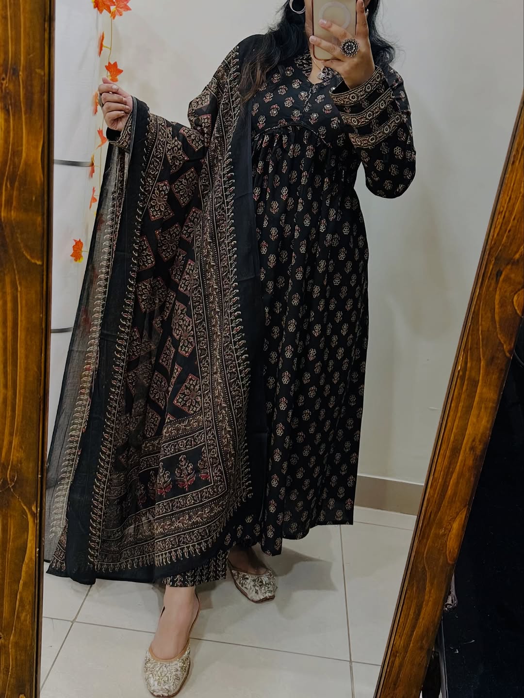 Cotton Kurti Pant Set with Dupatta for Women