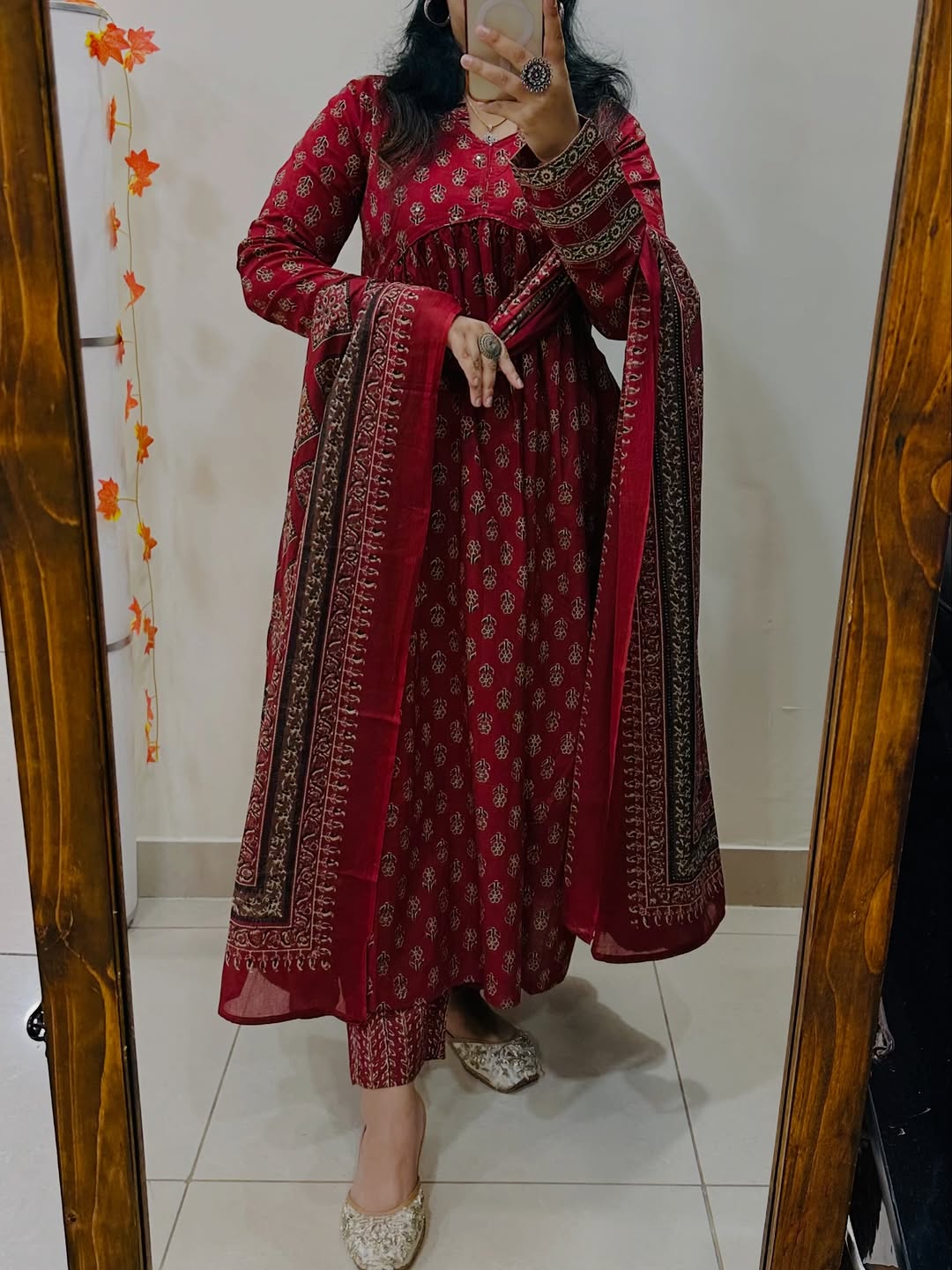 Cotton Kurti Pant Set with Dupatta for Women