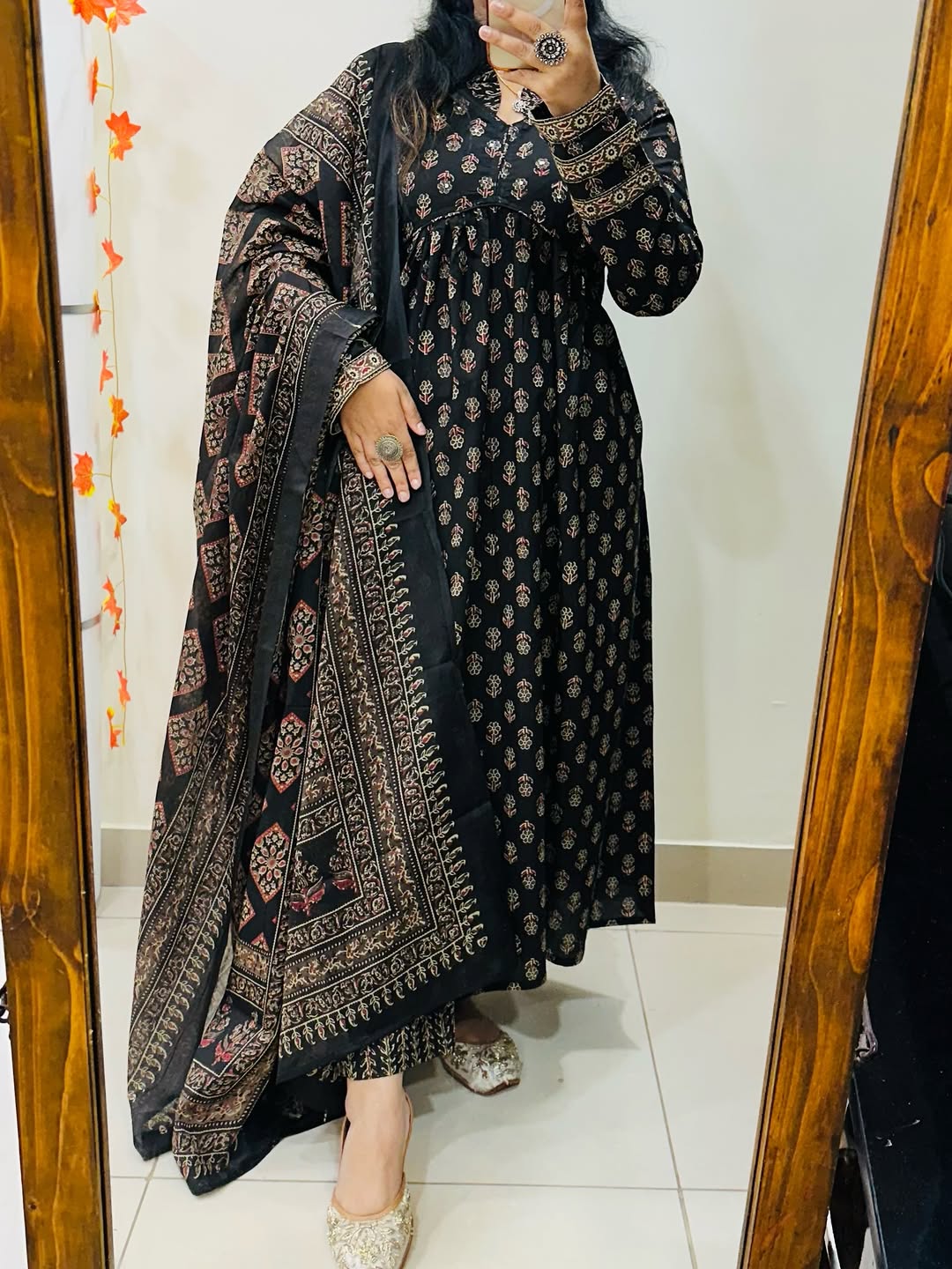 Cotton Kurti Pant Set with Dupatta for Women