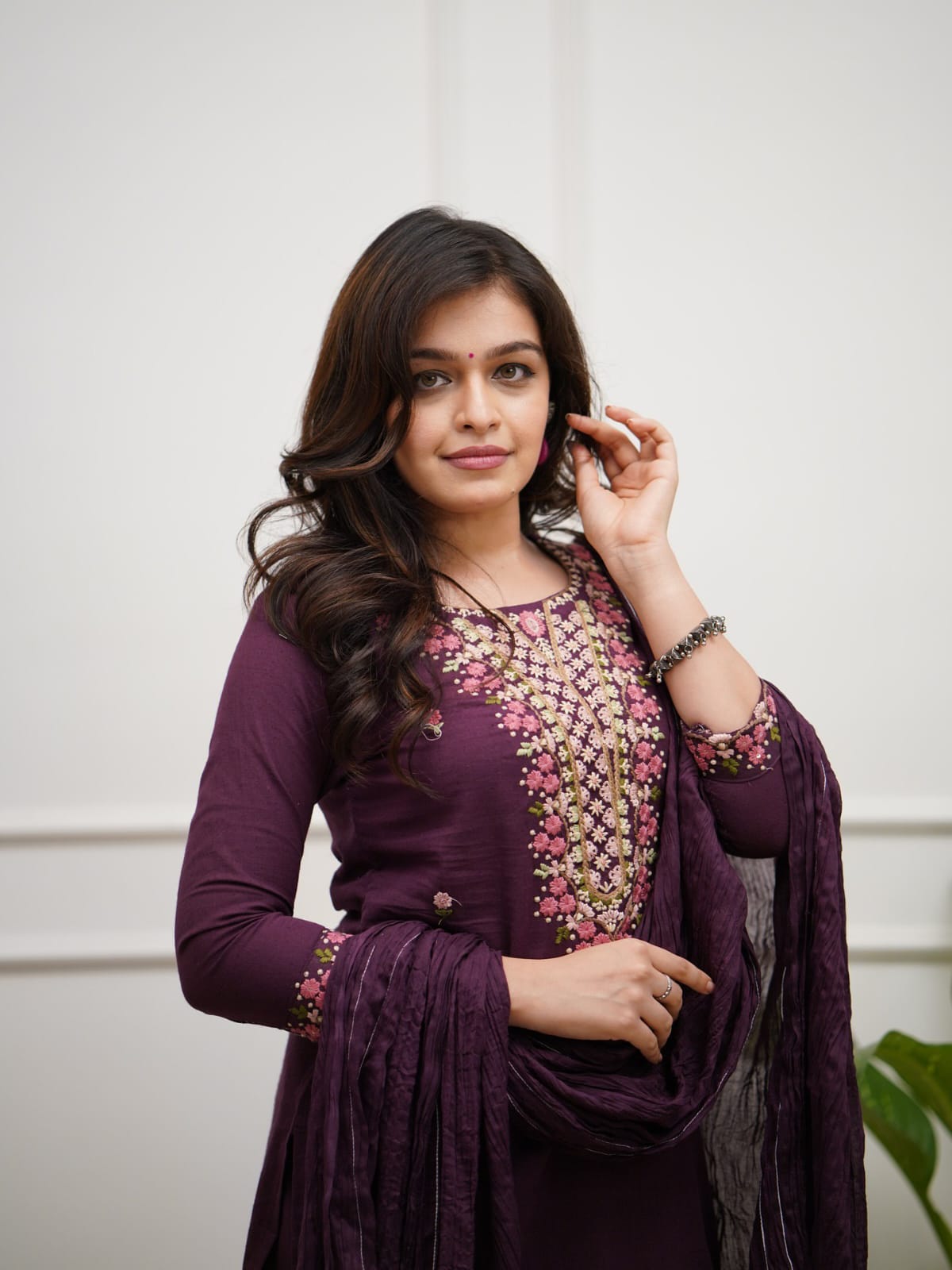 Cotton Kurti Pant Set with Malmal Dupatta