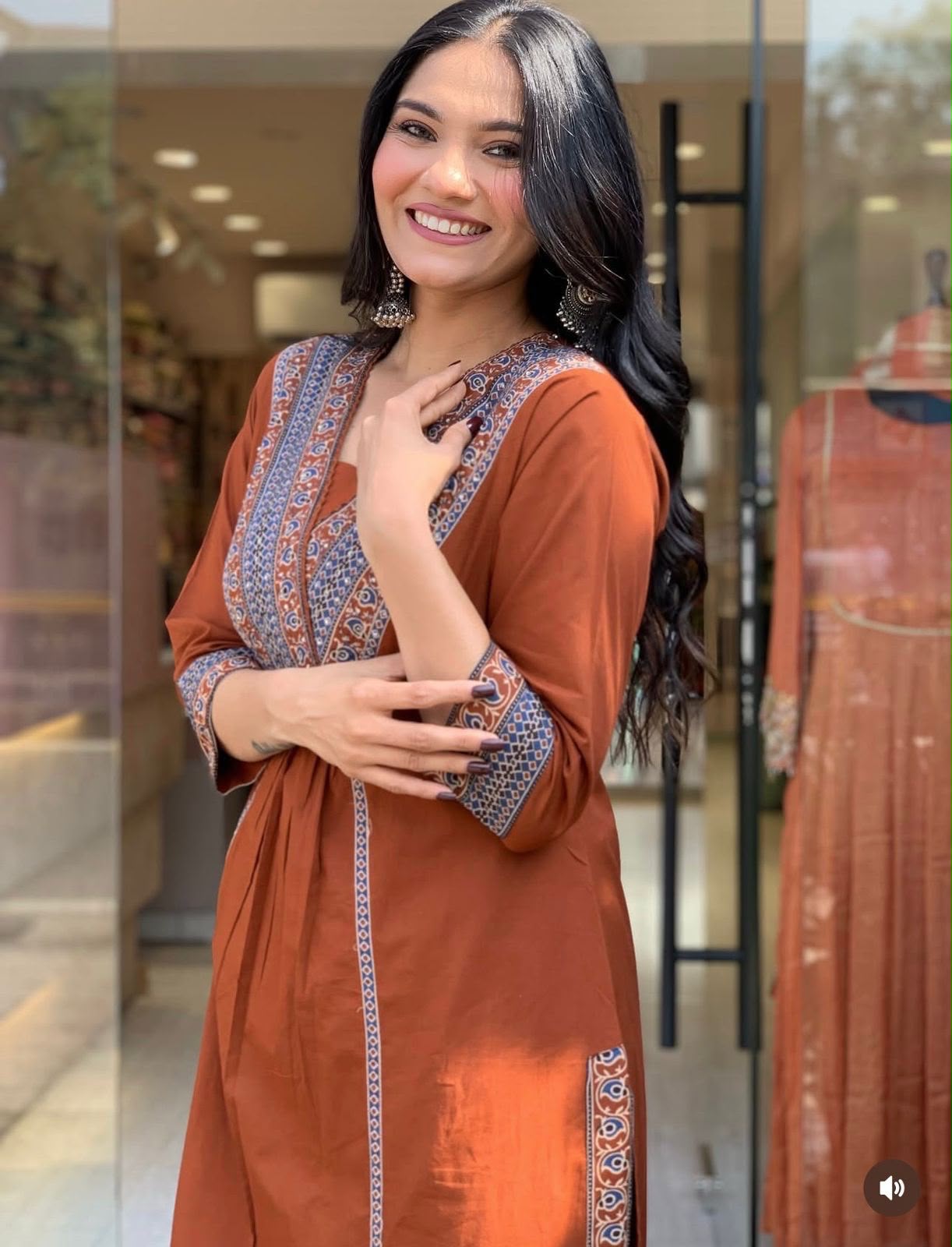 Cotton Printed Kurti Set with Cotton Pant & Mal Mal Dupatta