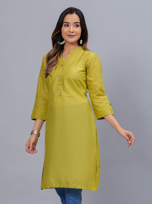 Cotton Kurti with Traditional Sleeves for Women