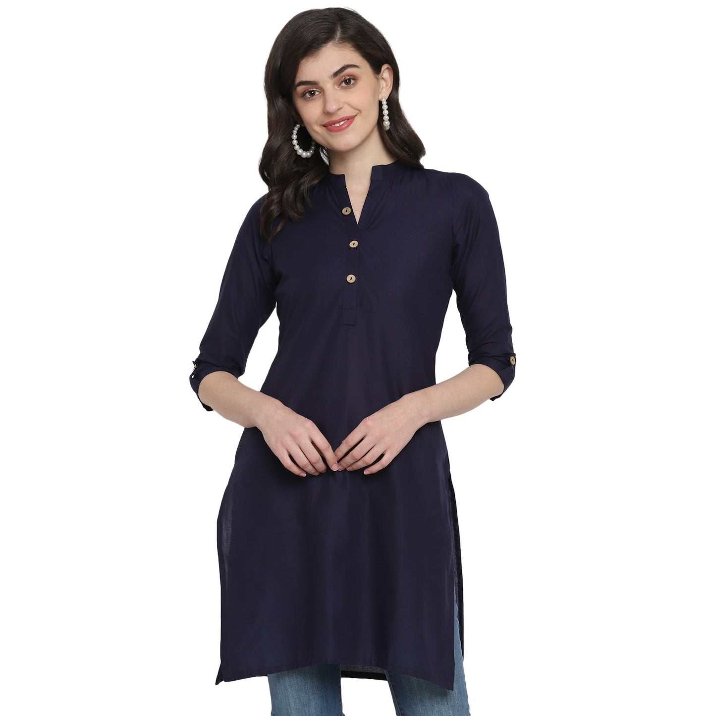 Cotton Kurti with Traditional Sleeves for Women