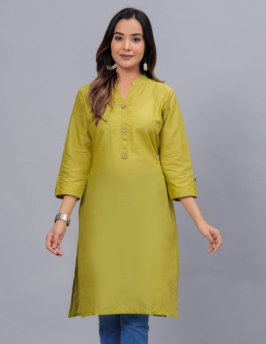 Cotton Kurti with Traditional Sleeves for Women