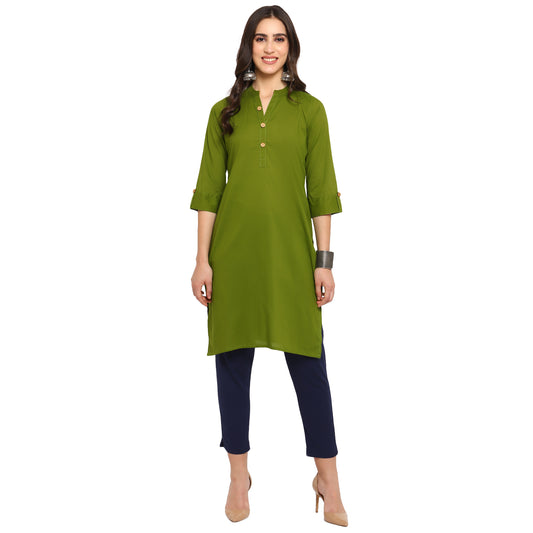 Cotton Kurti with Traditional Sleeves for Women
