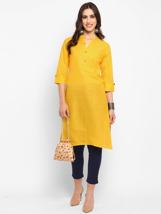 Cotton Kurti with Traditional Sleeves for Women