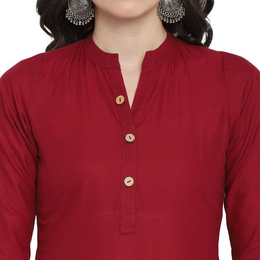 Cotton Kurti with Traditional Sleeves for Women