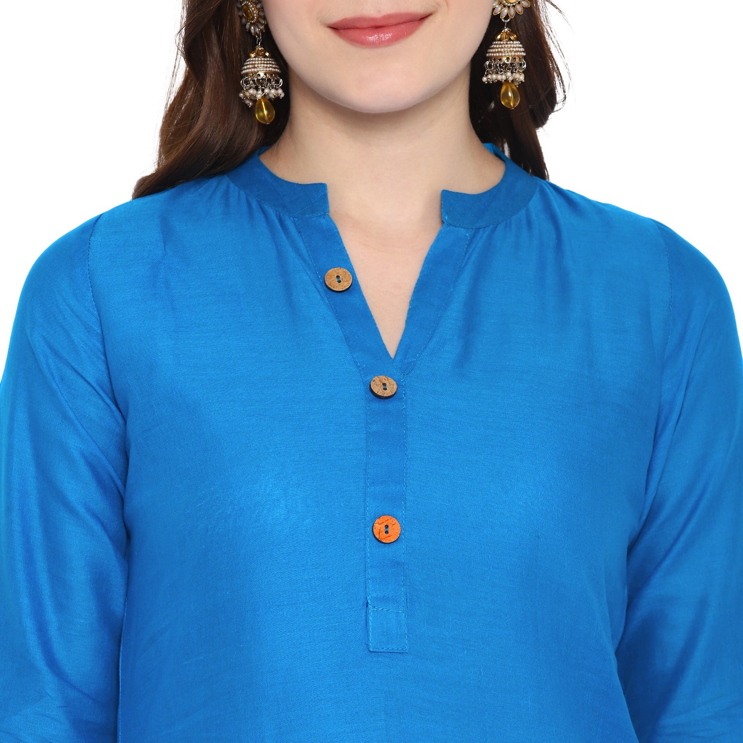 Cotton Kurti with Traditional Sleeves for Women