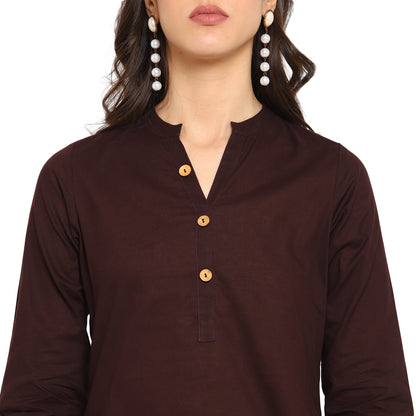 Cotton Kurti with Traditional Sleeves for Women