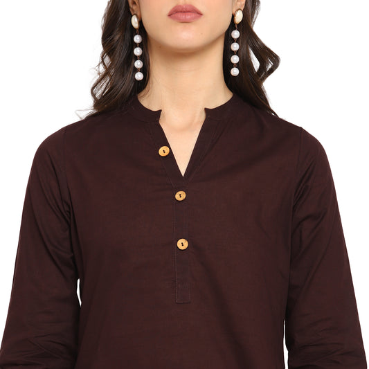 Cotton Kurti with Traditional Sleeves for Women