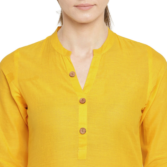 Cotton Kurti with Traditional Sleeves for Women