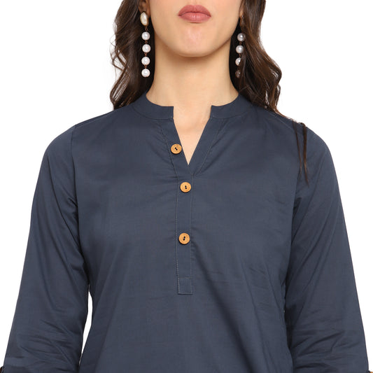 Cotton Kurti with Traditional Sleeves for Women