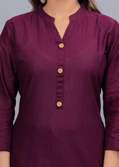 Cotton Kurti with Traditional Sleeves for Women