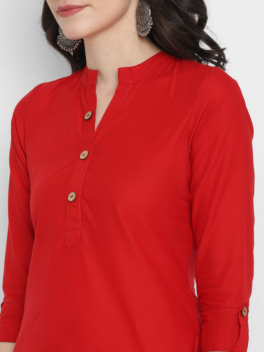 Cotton Kurti with Traditional Sleeves for Women