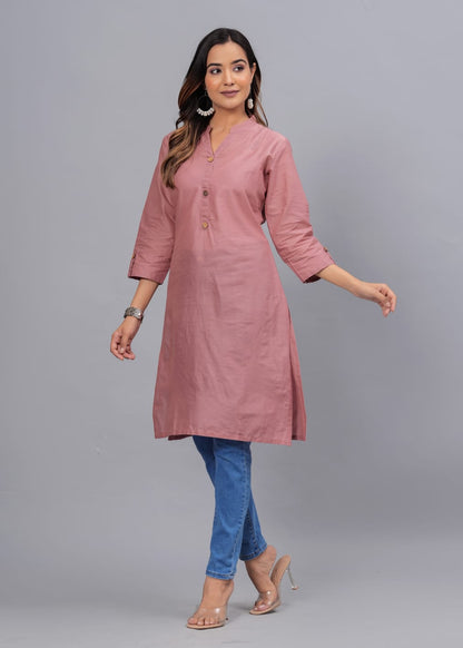 Cotton Kurti with Traditional Sleeves for Women