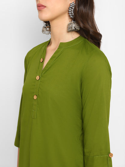 Cotton Kurti with Traditional Sleeves for Women