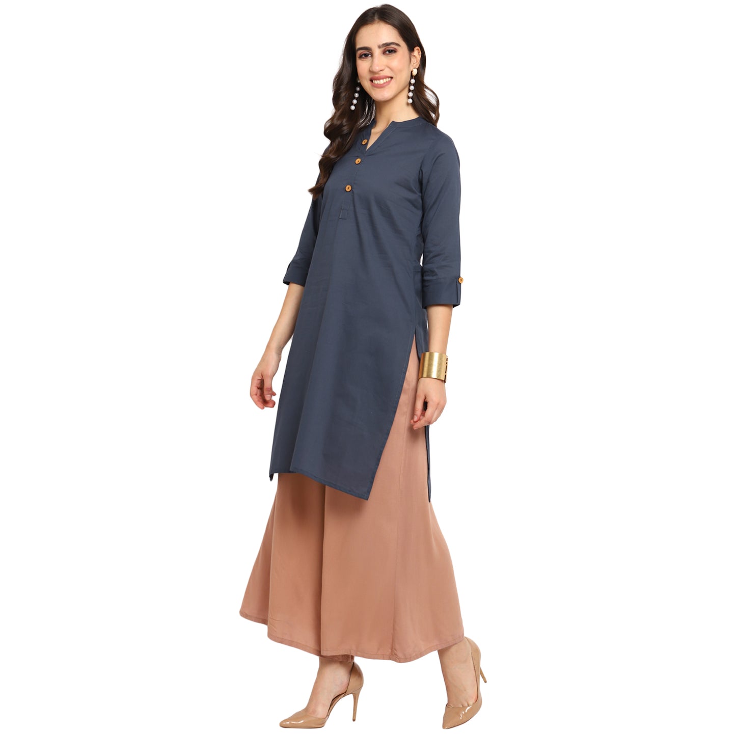 Cotton Kurti with Traditional Sleeves for Women