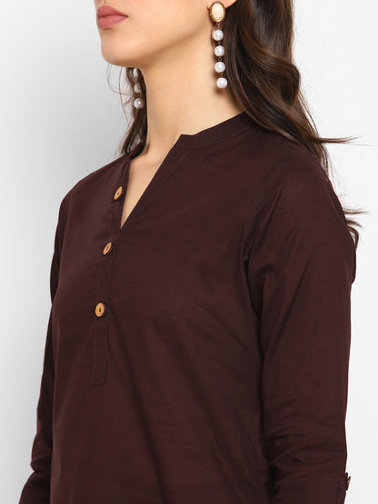 Cotton Kurti with Traditional Sleeves for Women