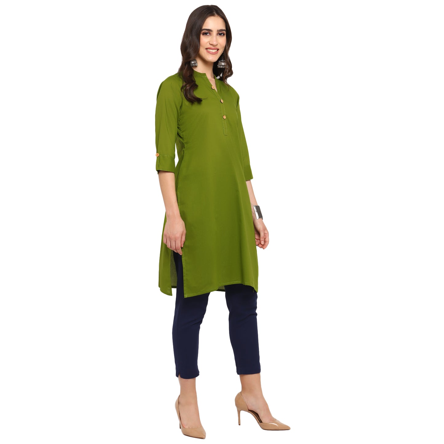 Cotton Kurti with Traditional Sleeves for Women
