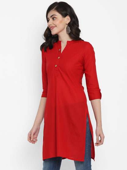 Cotton Kurti with Traditional Sleeves for Women
