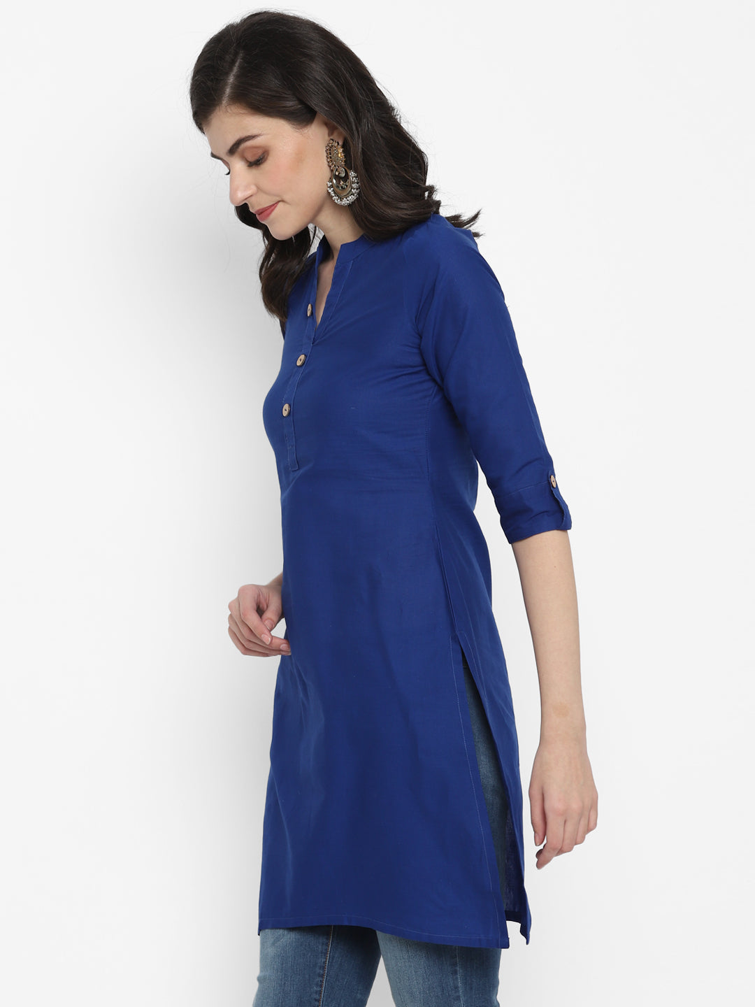 Cotton Kurti with Traditional Sleeves for Women