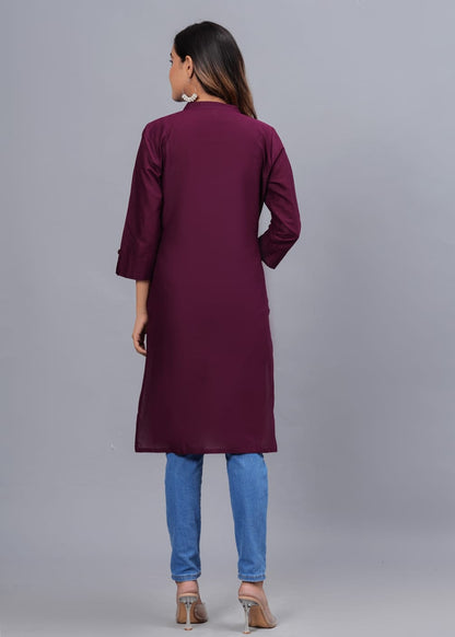 Cotton Kurti with Traditional Sleeves for Women