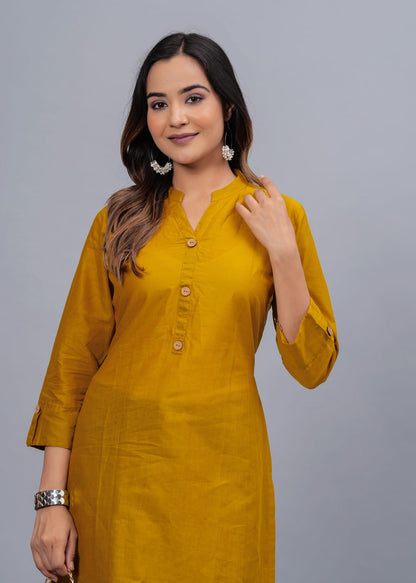Cotton Kurti with Traditional Sleeves for Women