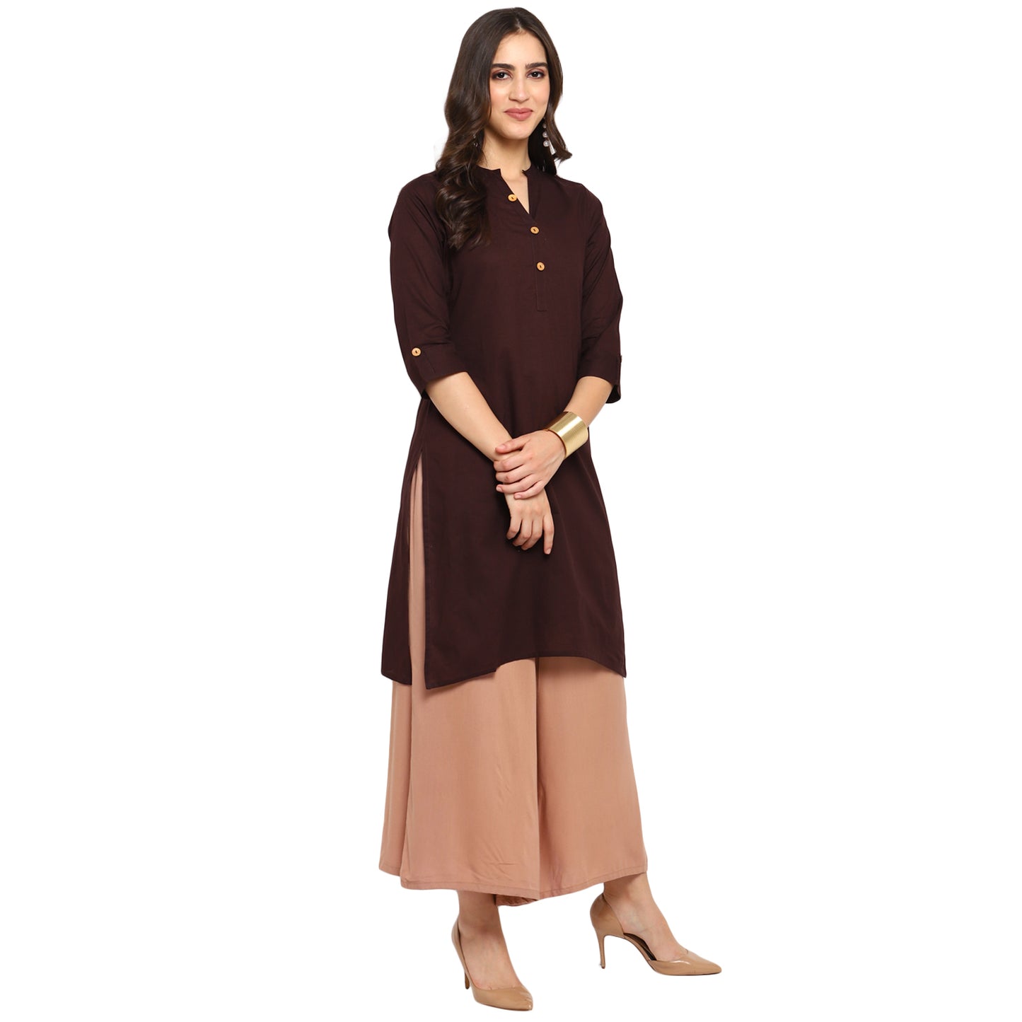 Cotton Kurti with Traditional Sleeves for Women