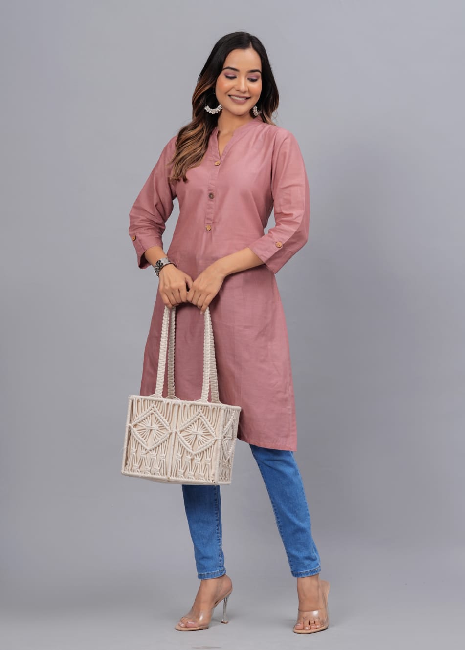 Cotton Kurti with Traditional Sleeves for Women