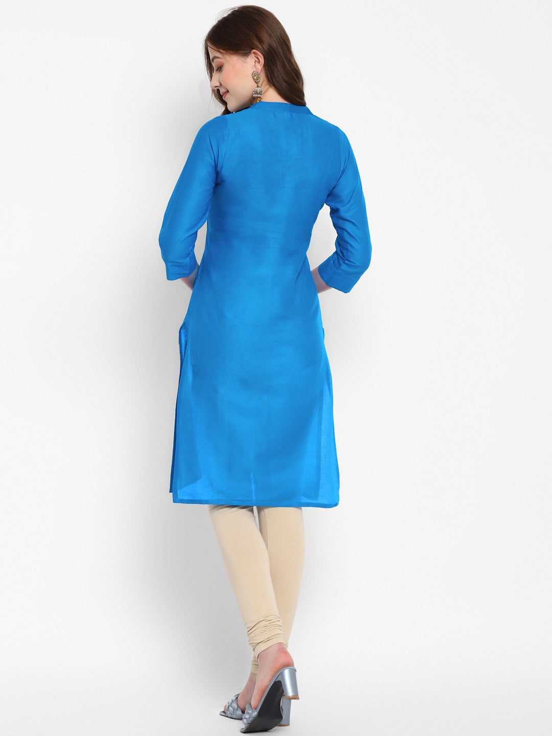 Cotton Kurti with Traditional Sleeves for Women