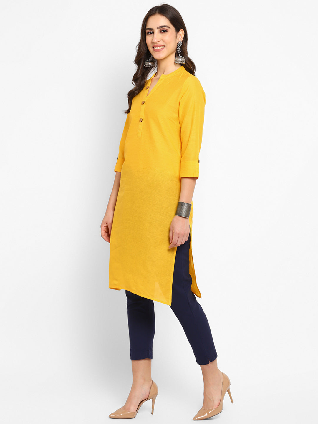 Cotton Kurti with Traditional Sleeves for Women