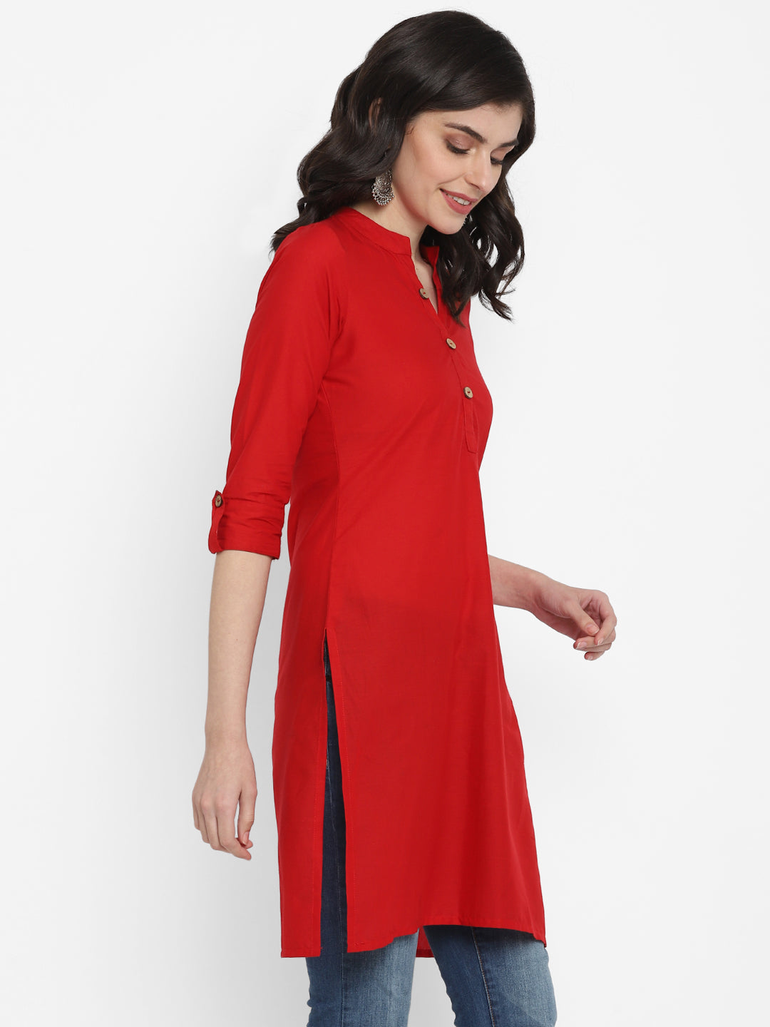 Cotton Kurti with Traditional Sleeves for Women