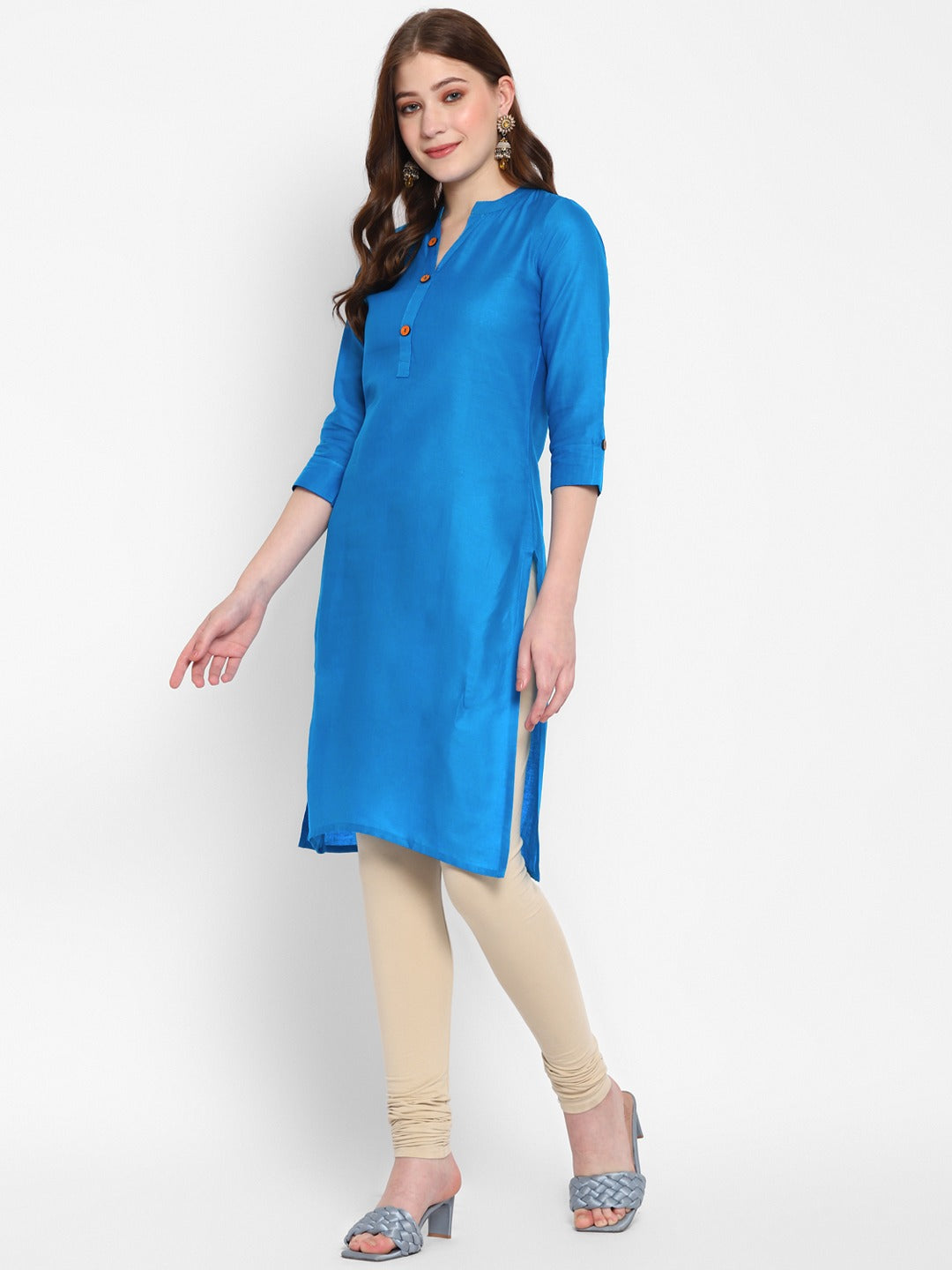Cotton Kurti with Traditional Sleeves for Women