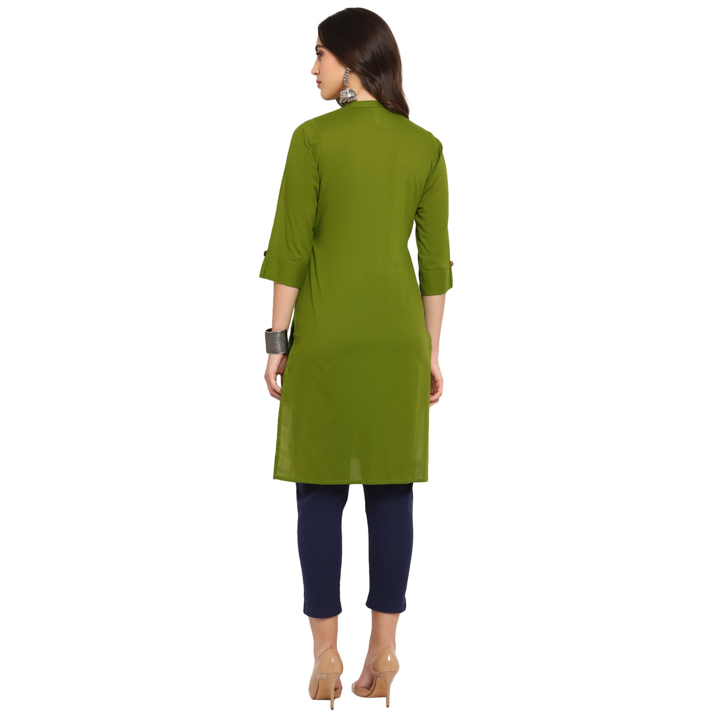 Cotton Kurti with Traditional Sleeves for Women