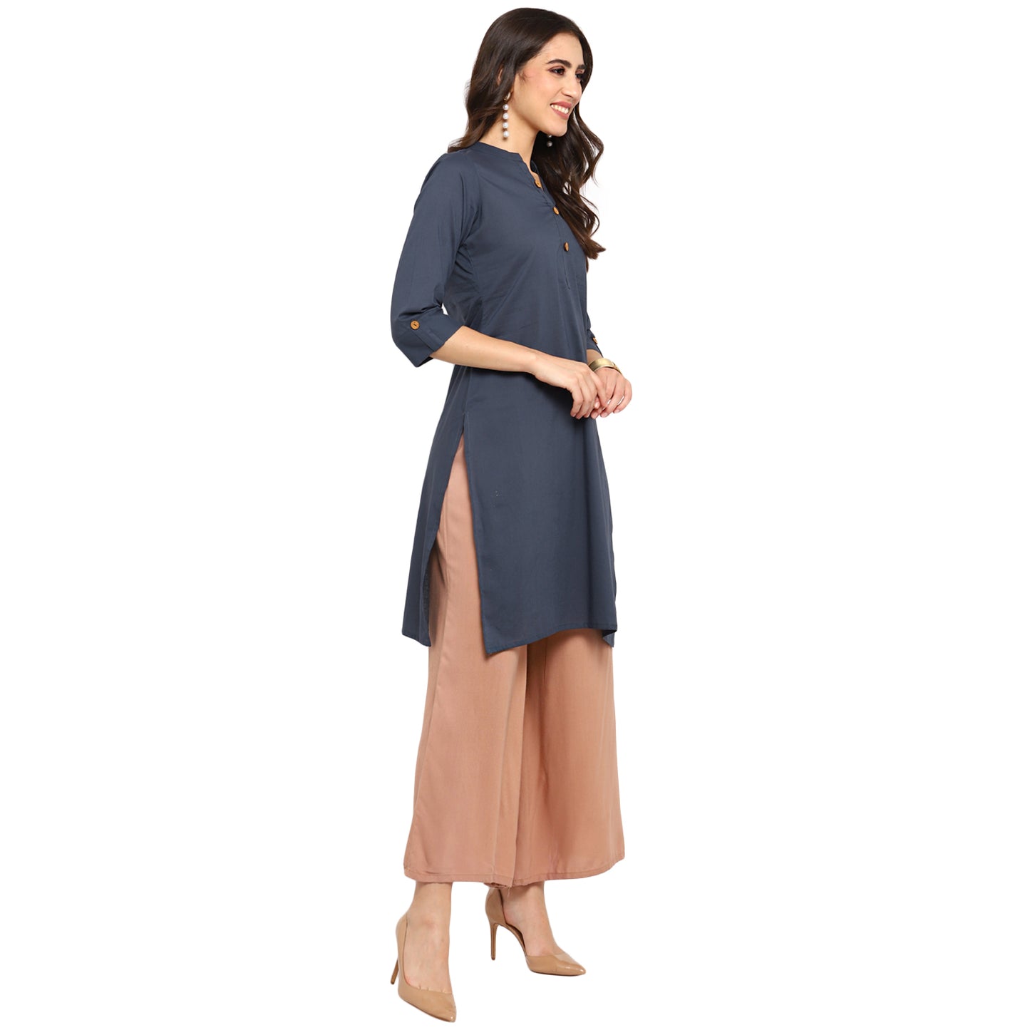 Cotton Kurti with Traditional Sleeves for Women