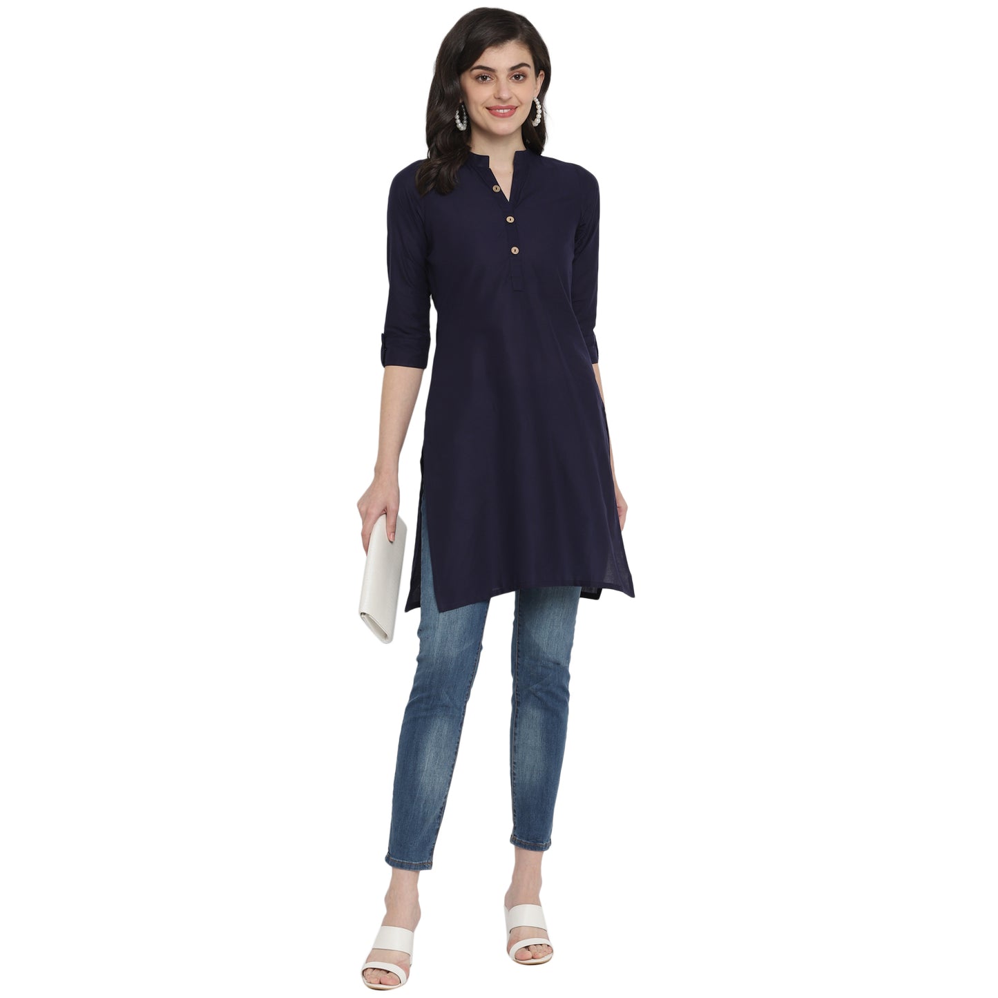 Cotton Kurti with Traditional Sleeves for Women