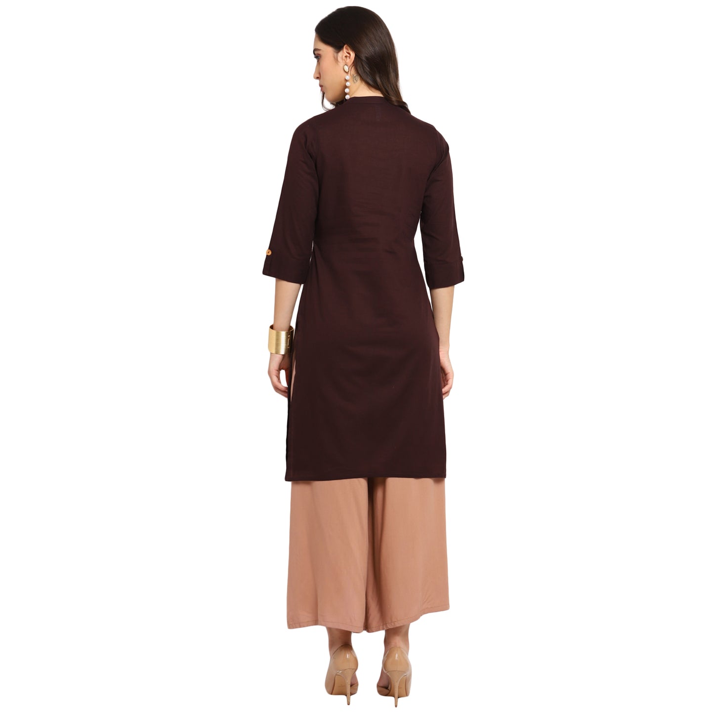 Cotton Kurti with Traditional Sleeves for Women