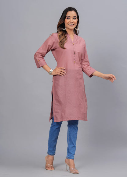 Cotton Kurti with Traditional Sleeves for Women