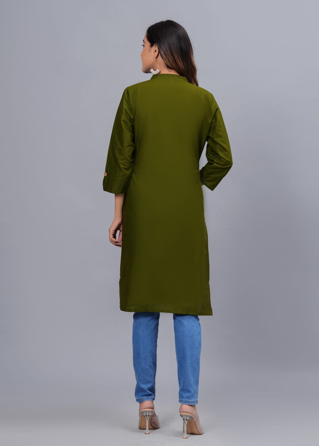 Cotton Kurti with Traditional Sleeves for Women