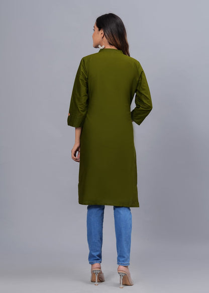 Cotton Kurti with Traditional Sleeves for Women